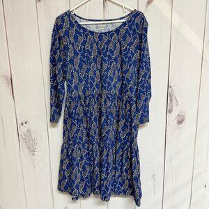 Lilly Pulitzer Geanna Dress XL Cheetah Easy To Spot Blue EUC